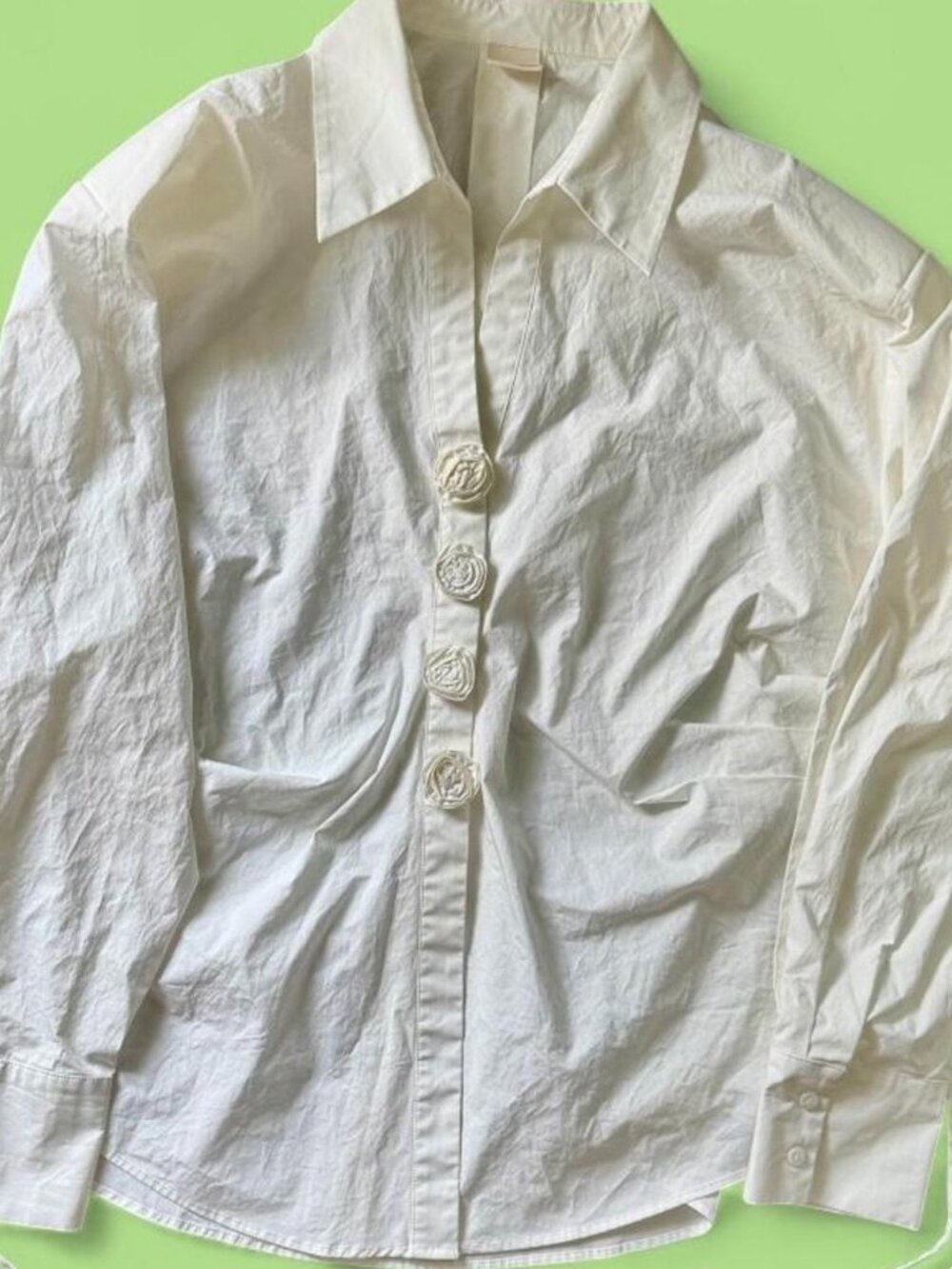 Find Me Now Rosette Button Up, Never Worn!